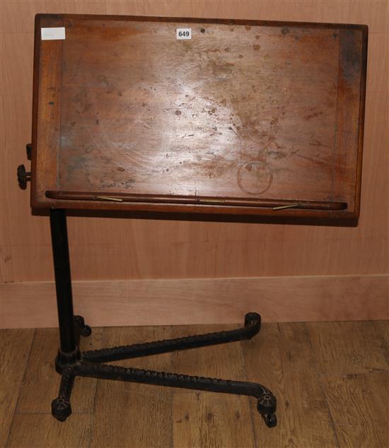 A Victorian bed table, W.71cm
